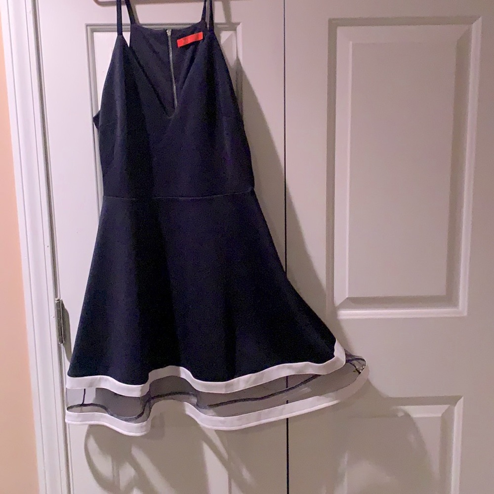 Navy blue skater dress
